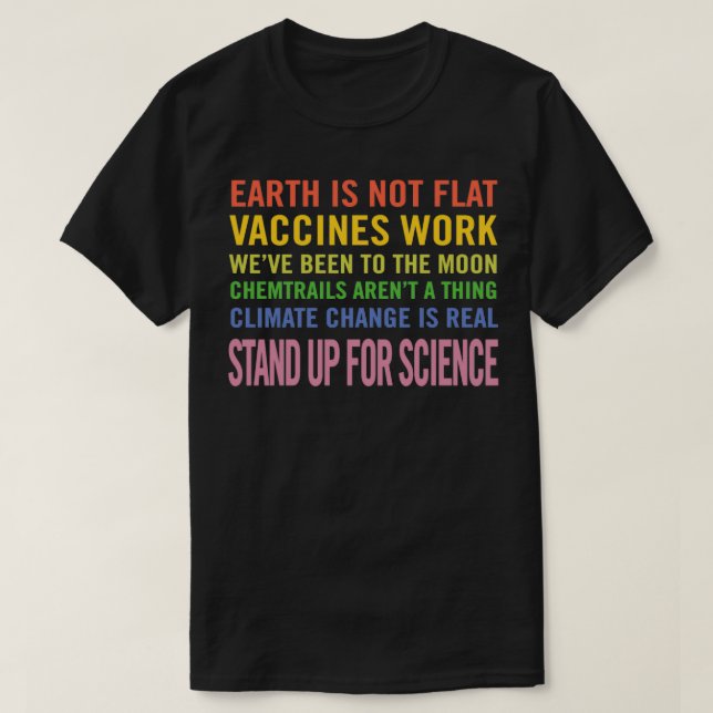 Flat Earth Vaccine Chemtrails Climate Change Scin T-Shirt (Design vorne)