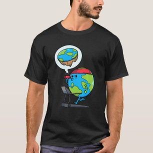 Flat Earth Workout Gym Fitness Erregt Verschwörung T-Shirt