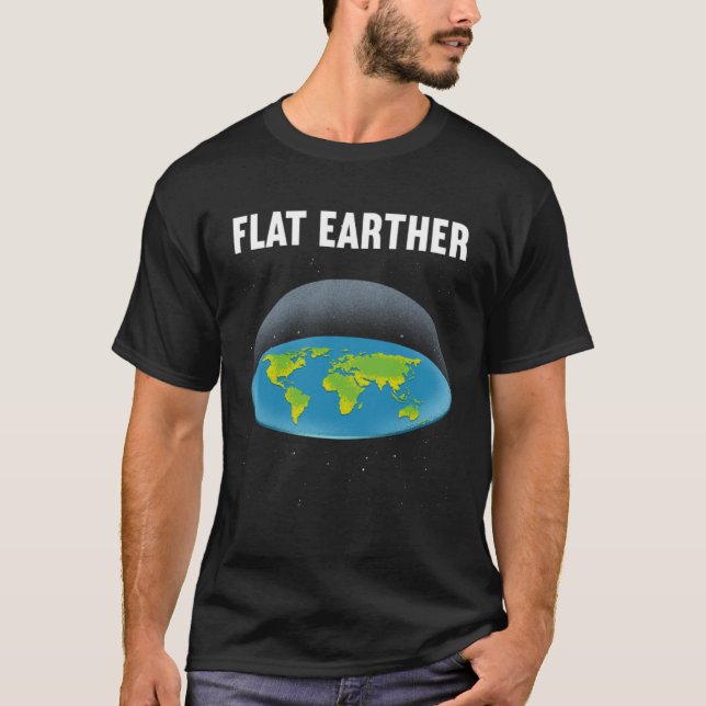 Flat Earther Flat Earth Map Conspiracy T-Shirt (Vorderseite)