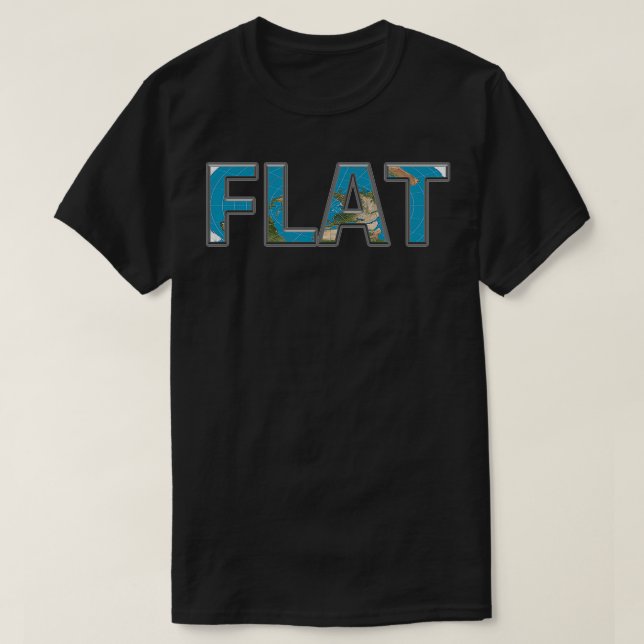 FLAT Flat Earth Fake T-Shirt (Design vorne)