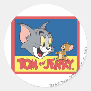 Flat für Tom und Jerry-Logo Runder Aufkleber