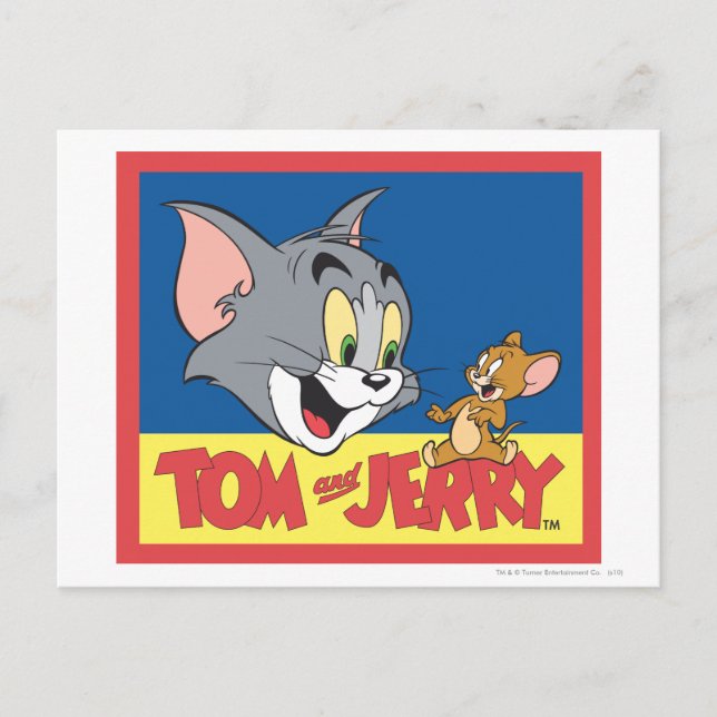 Flat für Tom und Jerry-Logos Postkarte (Vorderseite)