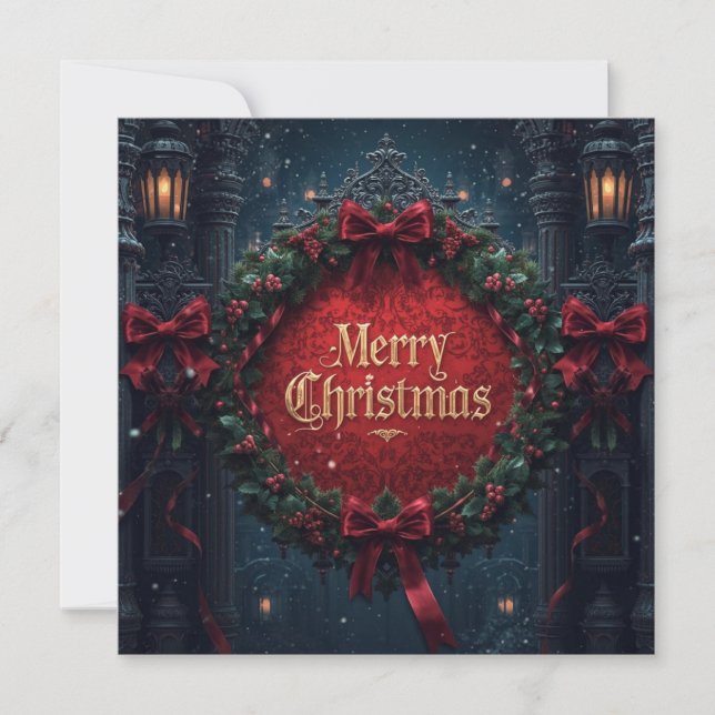 flat gothic christmas card karte (Vorderseite)