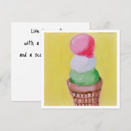 Flat Greeting Card Karte