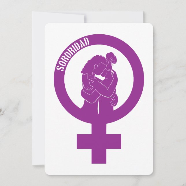 Flat-Grußkarte für Sisterhood Einladung (Vorderseite)