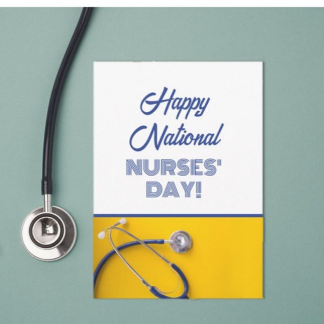 Flat Happy National Nurses' Day danke Karte (Von Creator hochgeladen)