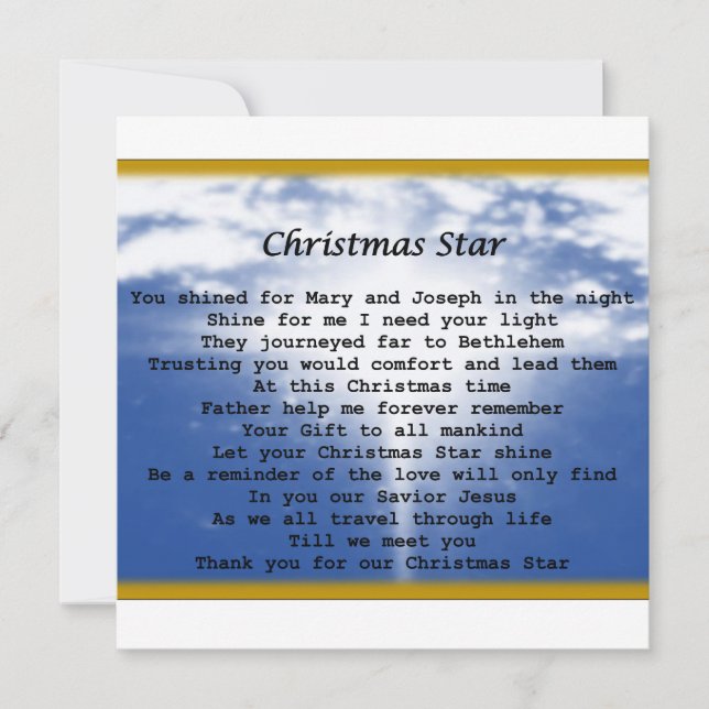 Flat Holiday Card- Christmas Star Feiertagskarte (Vorderseite)