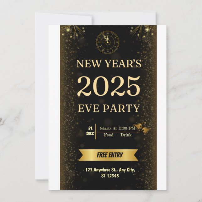 Flat Holiday Card Feiertagskarte (Vorderseite)