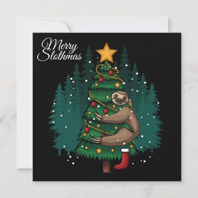 Flat Holiday Card Feiertagskarte (Vorderseite)