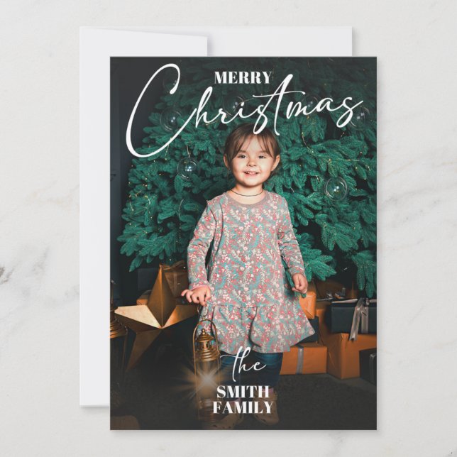 Flat Holiday Card Feiertagskarte (Vorderseite)