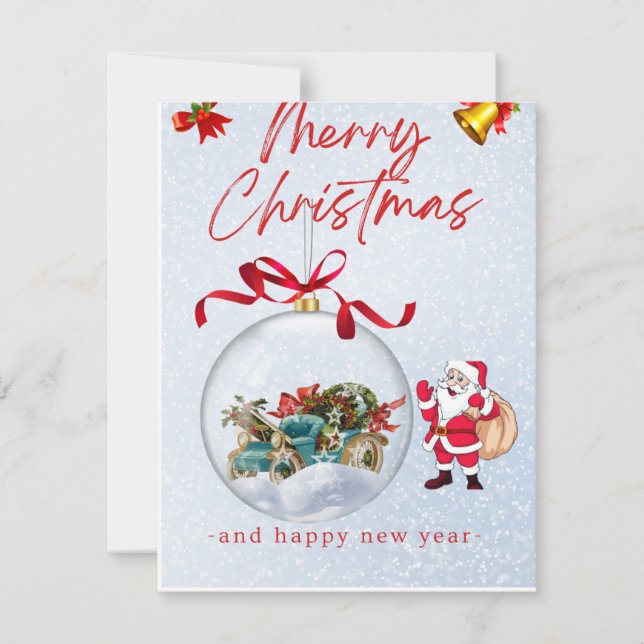 Flat Holiday Card Feiertagskarte (Vorderseite)