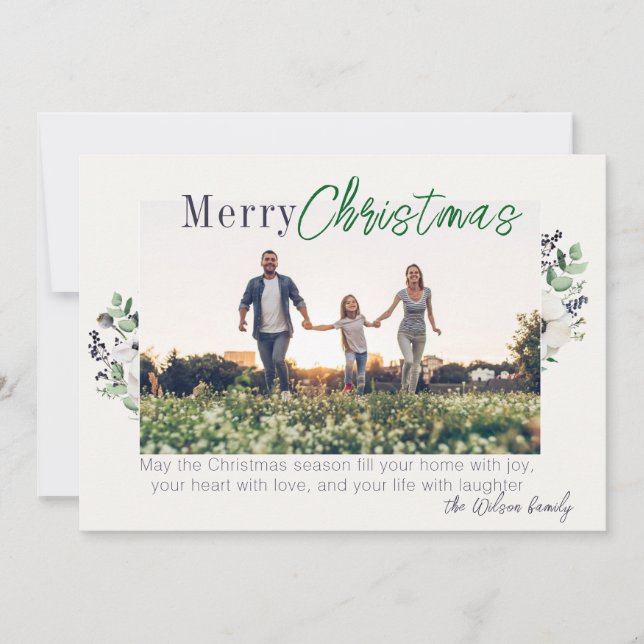 Flat Holiday Card Feiertagskarte (Vorderseite)