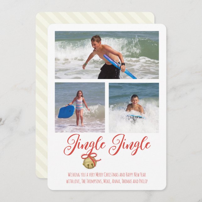 Flat Holiday Card Feiertagskarte (Vorne/Hinten)