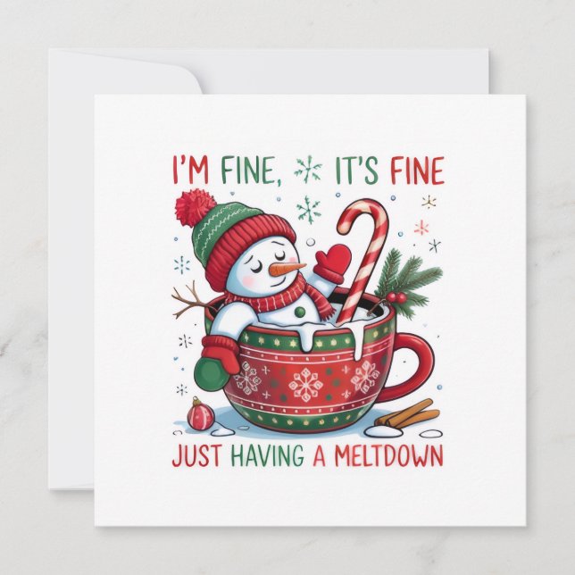 Flat Holiday Card Feiertagskarte (Vorderseite)