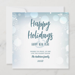 Flat Holiday Card Feiertagskarte