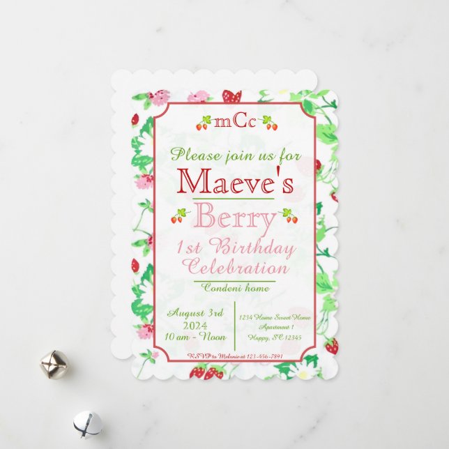 Flat Holiday Card Feiertagskarte (Vorderseite/Rückseite Beispiel)