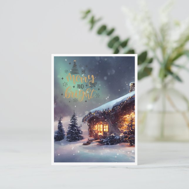Flat Holiday Card Feiertagskarte (Stehend Vorderseite)