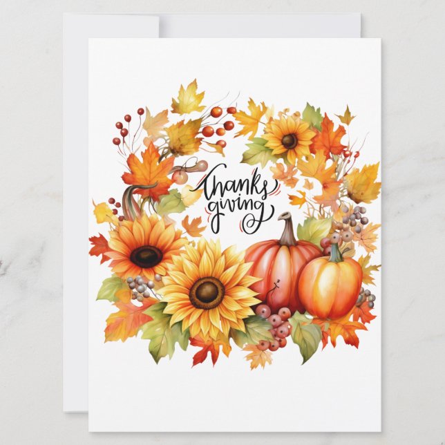 Flat Holiday Card Feiertagskarte (Vorderseite)