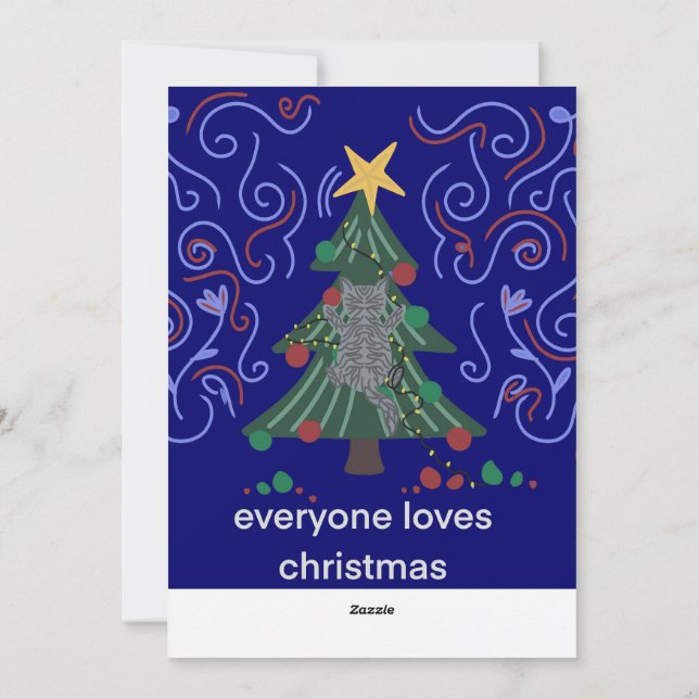 Flat Holiday Card Feiertagskarte (Rückseite)