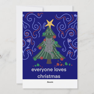 Flat Holiday Card Feiertagskarte