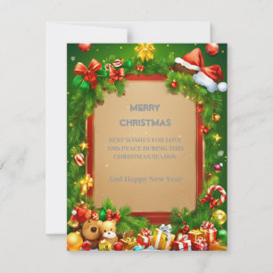 Flat Holiday Card Feiertagskarte
