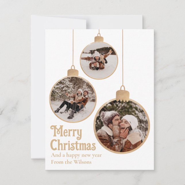 Flat Holiday Card Feiertagskarte (Vorderseite)