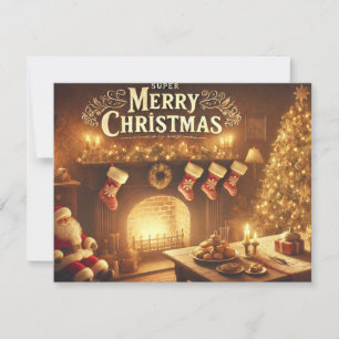 Flat Holiday Card Feiertagskarte