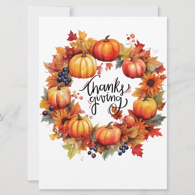 Flat Holiday Card Feiertagskarte (Vorderseite)