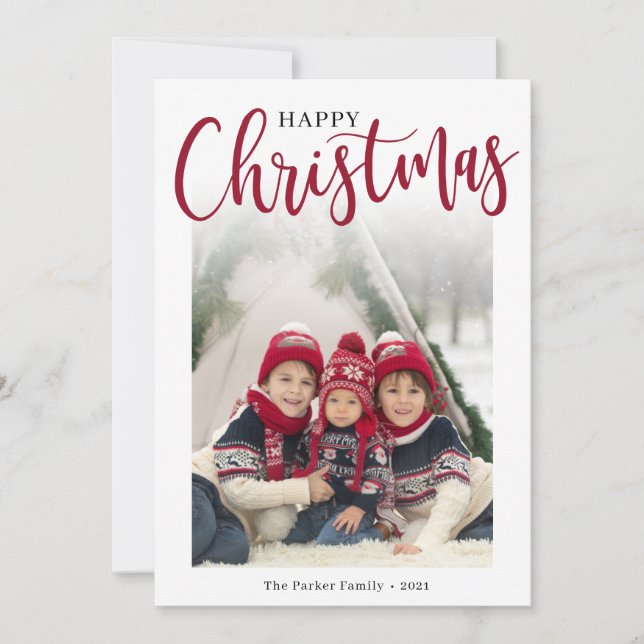 Flat Holiday Card Feiertagskarte (Vorderseite)