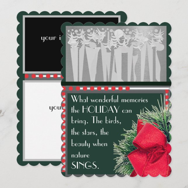 Flat Holiday Card Feiertagskarte (Vorne/Hinten)