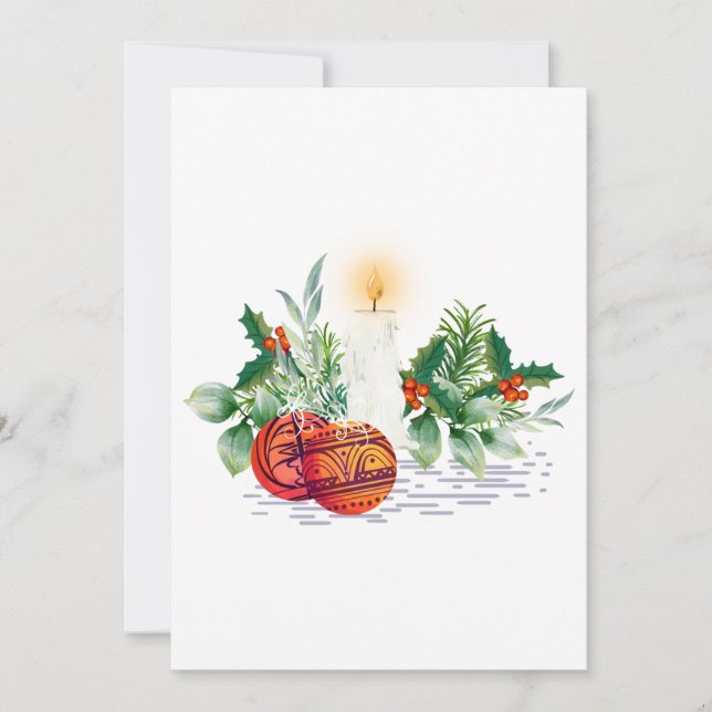 Flat Holiday Card Feiertagskarte (Vorderseite)