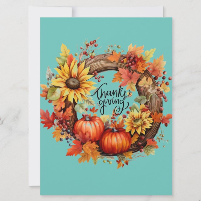 Flat Holiday Card Feiertagskarte (Vorderseite)