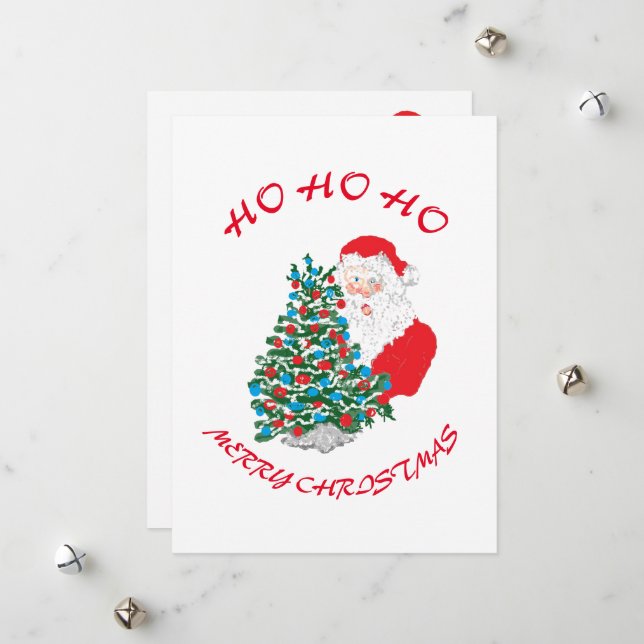 Flat Holiday Card : Frohe Weihnachten (Vorderseite/Rückseite Beispiel)