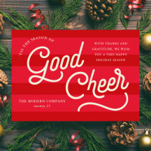 Flat Holiday Card für Business Good Cheer