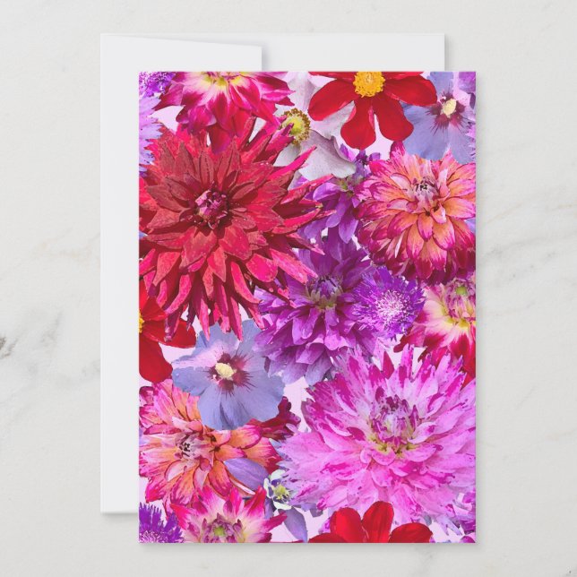 Flat Holiday Card Große Blumenkarte Feiertagskarte (Vorderseite)