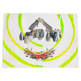 Flat Holiday Card Große Geschenktüte