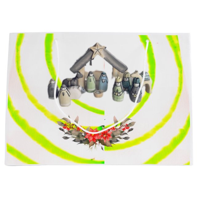 Flat Holiday Card Große Geschenktüte (Vorderseite)