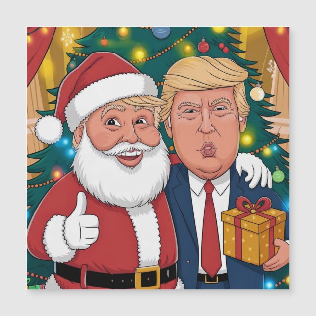 Flat Holiday Card Magnetkarte (Vorderseite)