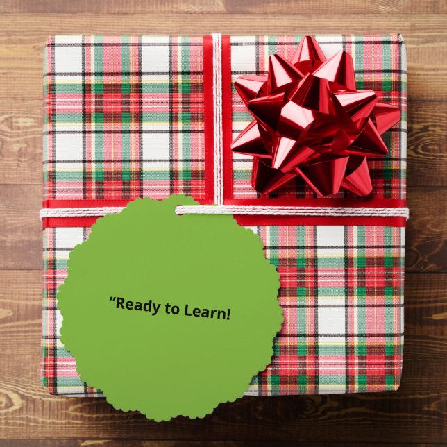 Flat Lime Green Background – School Texture Ornament Karte (Insitu (Geschenk))