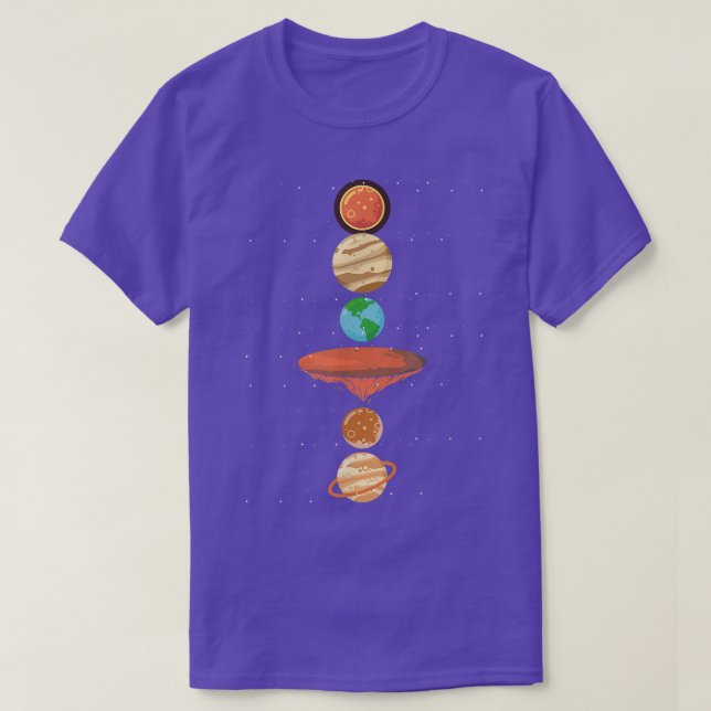 Flat Mars Planet Astronomie Mars T - Shirt (Design vorne)