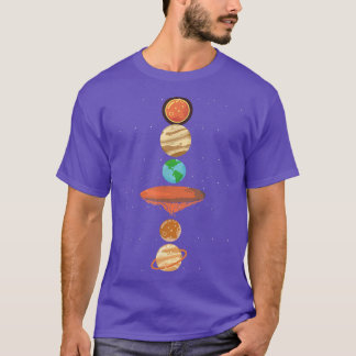 Flat Mars Planet Astronomie Mars T - Shirt