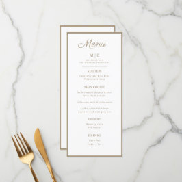 Flat Menu Hochzeit Minimalistisch modern. Menükarte