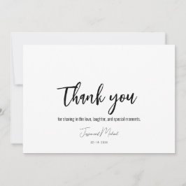 💍 Flat Minimalistisch Elegante Dankeskarte