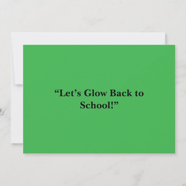 Flat Neon Green Background – School Texture Feiertagskarte (Vorderseite)