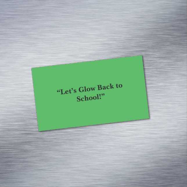 Flat Neon Green Background – School Texture Magnetische Visitenkarte (Beispiel)