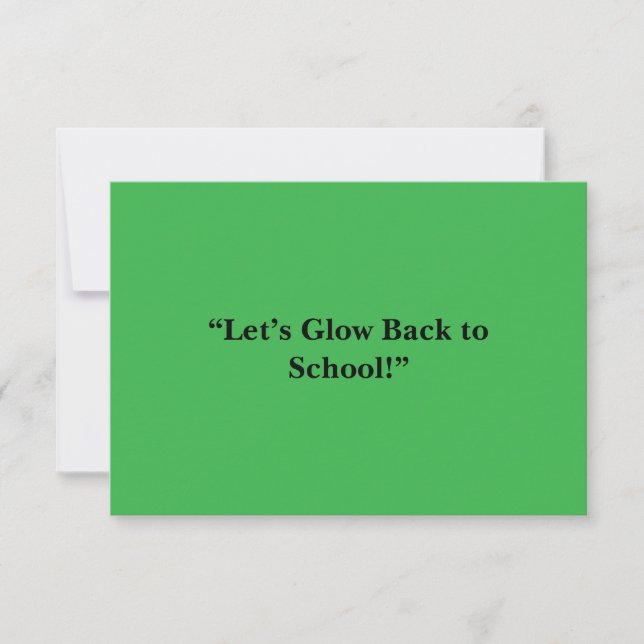 Flat Neon Green Background - Schultextur RSVP Karte (Vorderseite)