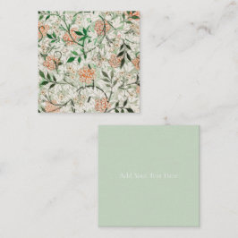 FLAT NOTE CARD : WILLIAM MORRIS : JASMINE MITTEILUNGSKARTE