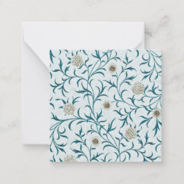 FLAT NOTE CARD : WILLIAM MORRIS : POMEGRANATE NICH MITTEILUNGSKARTE