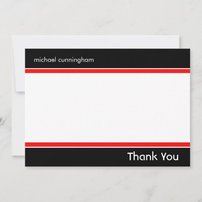 Flat Notecard mit Name Mitteilungskarte (Vorderseite)