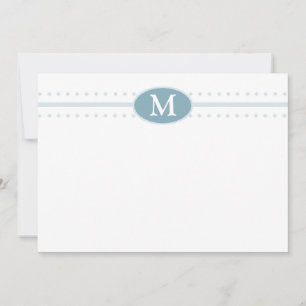 Flat Notecard Monogram Mitteilungskarte